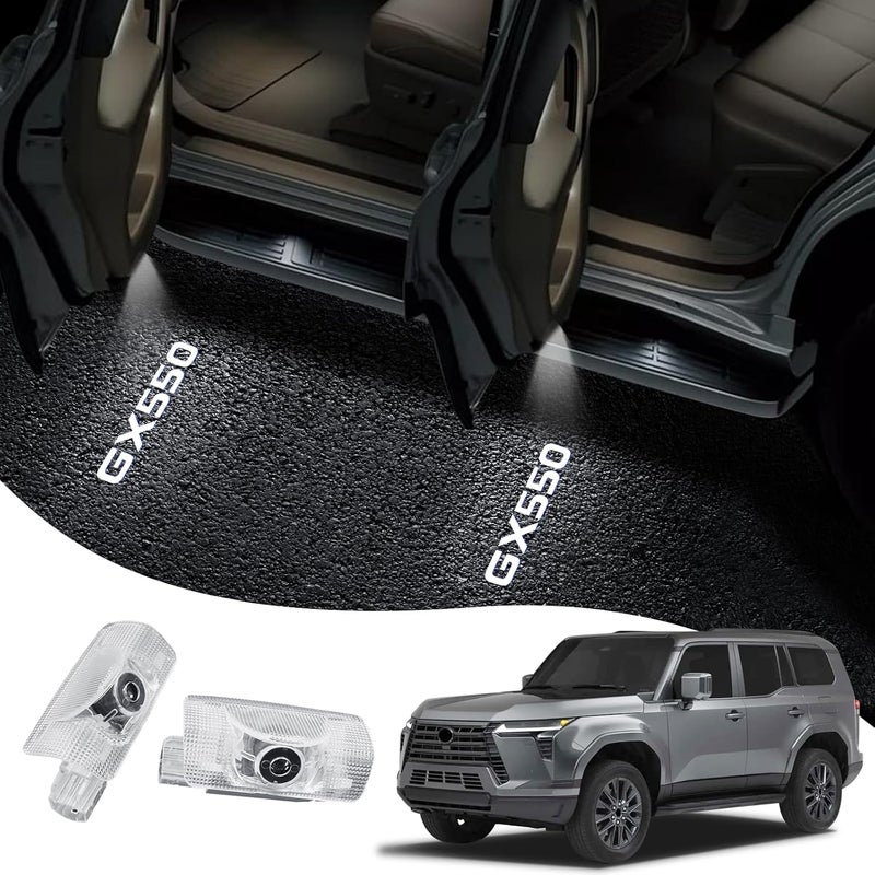 LaIIker Car Door Light Logo Projection Suitable for 2024 Lexus GX550 Fade Free high-Definition LED car Welcome Projection, Environmental Foot Light 550 Accessories (2 Pieces) - Image 1